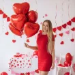 balony foliowe czerwone serca dekoracja na dzien kobiet walentynki wesele rocznice slub 10 szt