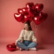 balony foliowe czerwone serca dekoracja na walentynki wesele rocznice zwiazku i slubu 10 szt
