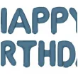 balony foliowe napis happy birthday dekoracja na urodziny granatowy matowe 14 ltr