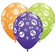balony fun skulls and eyeballs pastel mix qualatex 11 25 szt