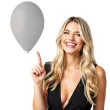 balony g90 pastel szare gemar 10 100 szt