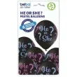balony gender reveal he or she pastel czarny belbal 12 6 szt