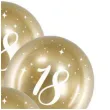 balony glossy liczba 18 zlote partydeco 14 6 szt
