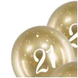 balony glossy liczba 21 zlote partydeco 12 6 szt