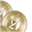 balony glossy liczba 21 zlote partydeco 12 6 szt