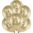 balony glossy liczba 21 zlote partydeco 12 6 szt