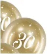 balony glossy liczba 30 zlote partydeco 12 6 szt