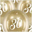balony glossy liczba 30 zlote partydeco 12 6 szt