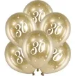 balony glossy liczba 30 zlote partydeco 12 6 szt