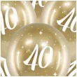 balony glossy liczba 40 zlote partydeco 12 6 szt