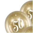 balony glossy liczba 50 zlote partydeco 12 6 szt