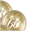 balony glossy liczba 60 zlote partydeco 12 6 szt