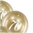balony glossy liczba 70 zlote partydeco 12 6 szt