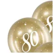 balony glossy liczba 80 zlote partydeco 12 6 szt