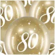 balony glossy liczba 80 zlote partydeco 12 6 szt