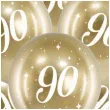 balony glossy liczba 90 zlote partydeco 12 6 szt