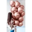 balony glossy rozowe zloto partydeco 18 5 szt