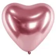 balony glossy serce rozowe zloto partydeco 12 50 szt