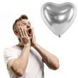balony glossy serce srebrny partydeco 12 50 szt