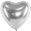 balony glossy serce srebrny partydeco 12 50 szt