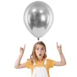 balony glossy srebrne partydeco 12 10 szt