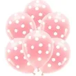 balony grochy i kropki rozowy jasny partydeco 13 6 szt