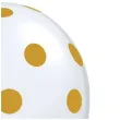 balony grochy zlote biale qualatex 11 25 szt