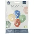 balony gwiazdki cyfra 3 mix folat 13 6 szt