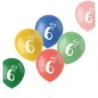 balony gwiazdki cyfra 6 mix folat 13 6 szt