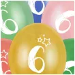 balony gwiazdki cyfra 6 mix folat 13 6 szt
