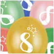 balony gwiazdki cyfra 8 mix folat 13 6 szt