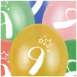 balony gwiazdki cyfra 9 mix folat 13 6 szt
