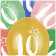 balony gwiazdki liczba 10 mix folat 13 6 szt