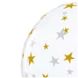 balony gwiazdki zlote transparentne qualatex 5 100 szt