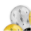 balony gwiazdy blyszczace zloty mix godan 12 5 szt