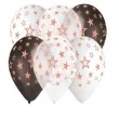 balony gwiazdy rozowe zloto 13 gemar 6 szt