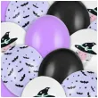 balony halloween czarownica i nietoperze czarny fioletowy 12 20 szt