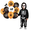 balony halloween mix bialo pomaranczowo czarne partypal 12 10 szt