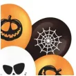 balony halloween mix bialo pomaranczowo czarne partypal 12 10 szt