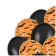 balony halloween nietoperze czarny pomaranczowy 12 20 szt