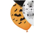 balony halloweenowe wzory pomaranczowy mix partypal 12 6 szt