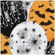 balony halloweenowe wzory pomaranczowy mix partypal 12 6 szt