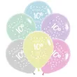 balony happy birthday 10th bday mix folat 13 6 szt