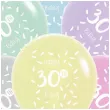 balony happy birthday 30th bday mix folat 13 6 szt