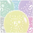 balony happy birthday 5th bday mix folat 13 6 szt