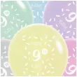 balony happy birthday 9th bday mix folat 13 6 szt
