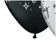 balony happy birthday czarno srebrny qualatex 11 25 szt