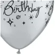 balony happy birthday czarno srebrny qualatex 11 25 szt