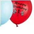 balony happy birthday formula 1 mix partydeco 12 6 szt