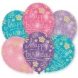 balony happy birthday kwiatki mix amscan 11 6 szt